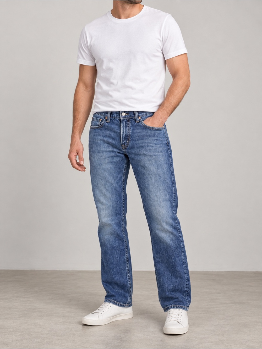 Levi’s Men’s 514 32x30 Slim Straight Blue Medium Wash Denim Jeans 32x29 Cotton